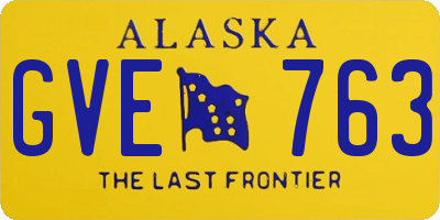 AK license plate GVE763