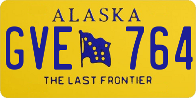 AK license plate GVE764