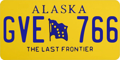 AK license plate GVE766