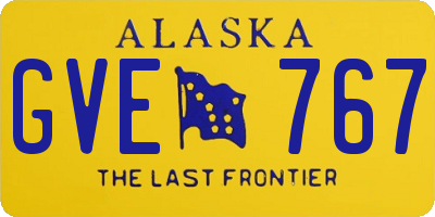 AK license plate GVE767