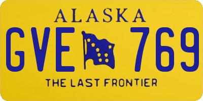 AK license plate GVE769