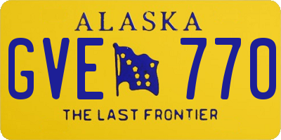 AK license plate GVE770