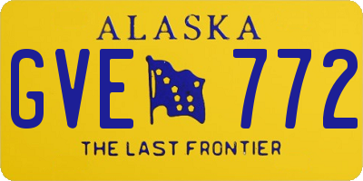 AK license plate GVE772