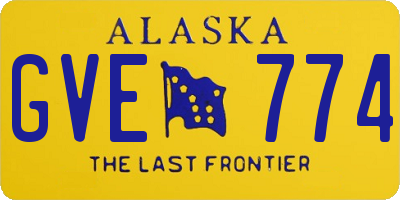 AK license plate GVE774