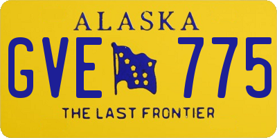 AK license plate GVE775