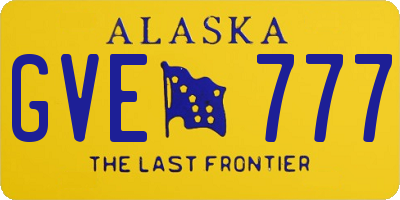 AK license plate GVE777