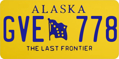 AK license plate GVE778