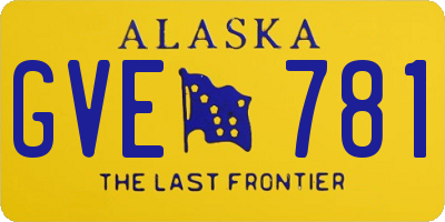 AK license plate GVE781