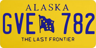 AK license plate GVE782