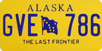 AK license plate GVE786