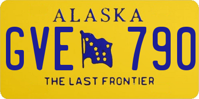 AK license plate GVE790