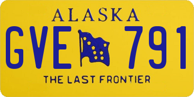 AK license plate GVE791