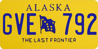 AK license plate GVE792