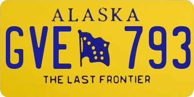 AK license plate GVE793