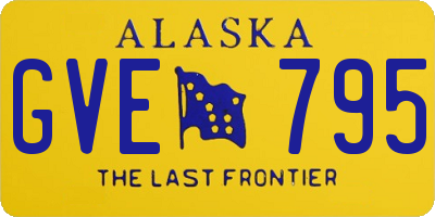 AK license plate GVE795