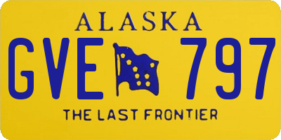 AK license plate GVE797