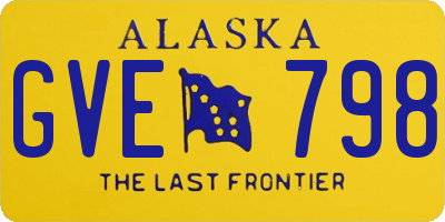 AK license plate GVE798