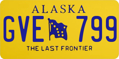 AK license plate GVE799