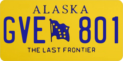 AK license plate GVE801