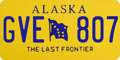 AK license plate GVE807