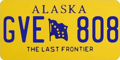 AK license plate GVE808