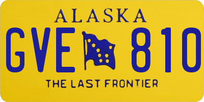 AK license plate GVE810