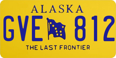 AK license plate GVE812