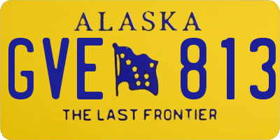 AK license plate GVE813