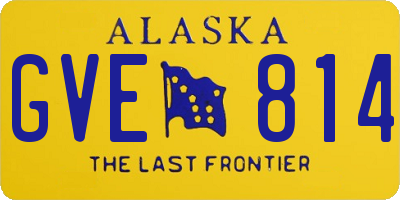 AK license plate GVE814