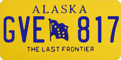 AK license plate GVE817