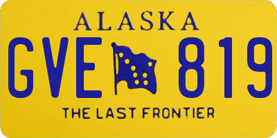 AK license plate GVE819