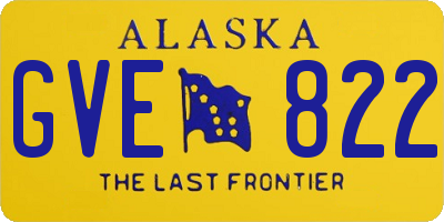 AK license plate GVE822