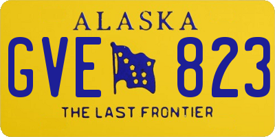 AK license plate GVE823