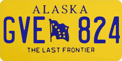 AK license plate GVE824