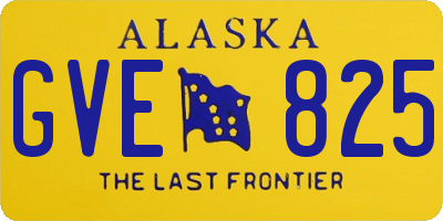 AK license plate GVE825