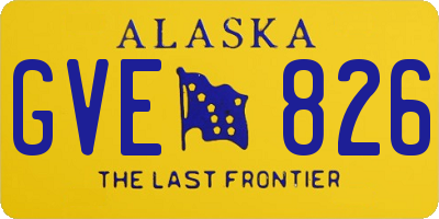 AK license plate GVE826