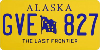 AK license plate GVE827