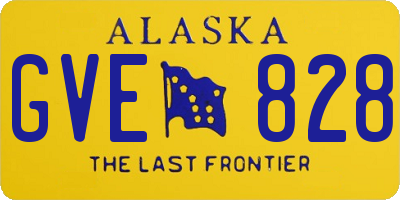 AK license plate GVE828