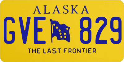 AK license plate GVE829