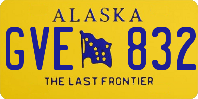 AK license plate GVE832