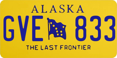 AK license plate GVE833