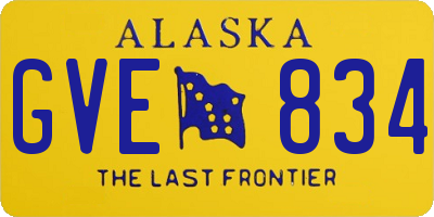 AK license plate GVE834