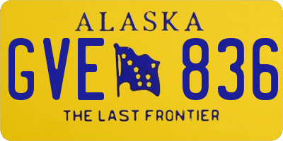 AK license plate GVE836