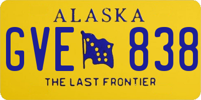 AK license plate GVE838