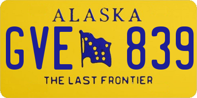 AK license plate GVE839