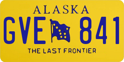 AK license plate GVE841