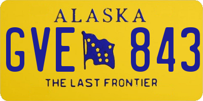 AK license plate GVE843