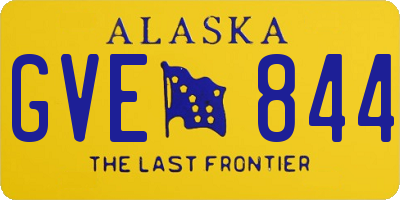 AK license plate GVE844