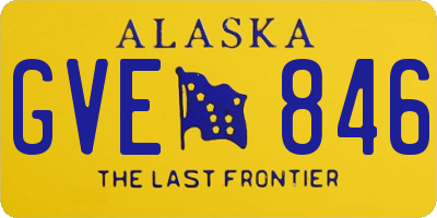 AK license plate GVE846