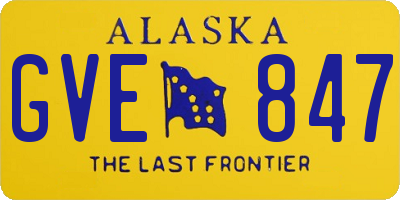 AK license plate GVE847